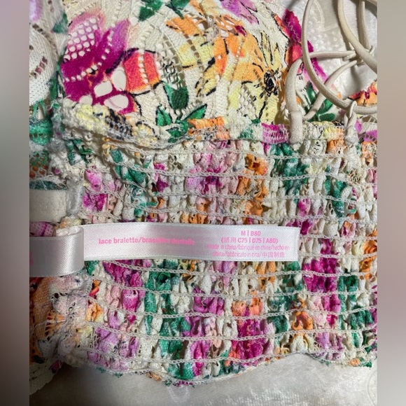 🍂 PINK Victoria's Secret Floral Lace Bralette - Picture 5 of 6